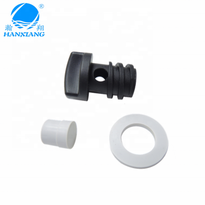 Factory supply cooler drain assembly with plastic silicone material