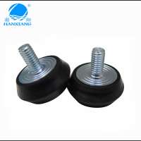 wholesale adjustable silicone black rubber feet with screw